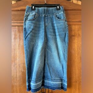 Be girl blue denim midi skirt